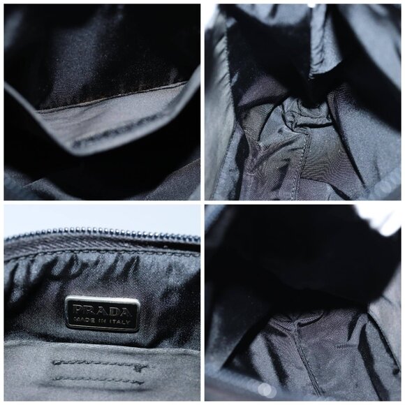 PRADA Shoulder Bag Nylon Black Auth yb570 - Picture 14 of 15